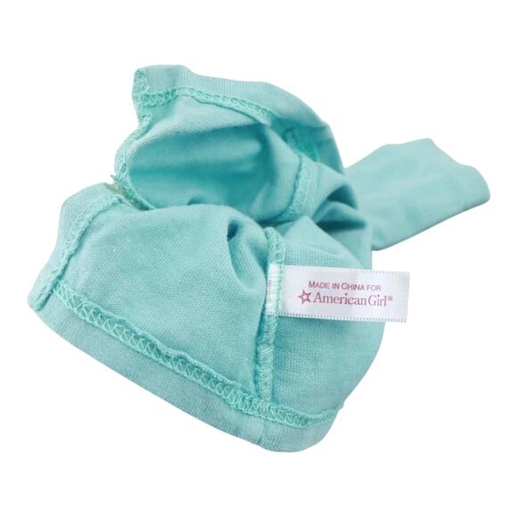 NEW American Girl BUTTERFLY GARDEN PAJAMA TOP Long Sleeve PJ Tee Aqua Blue Pink - Picture 2 of 4